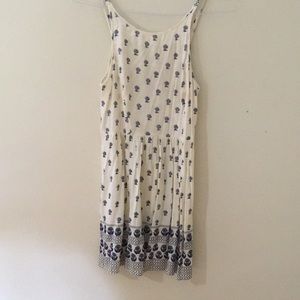 Blue and White Printed Dress
